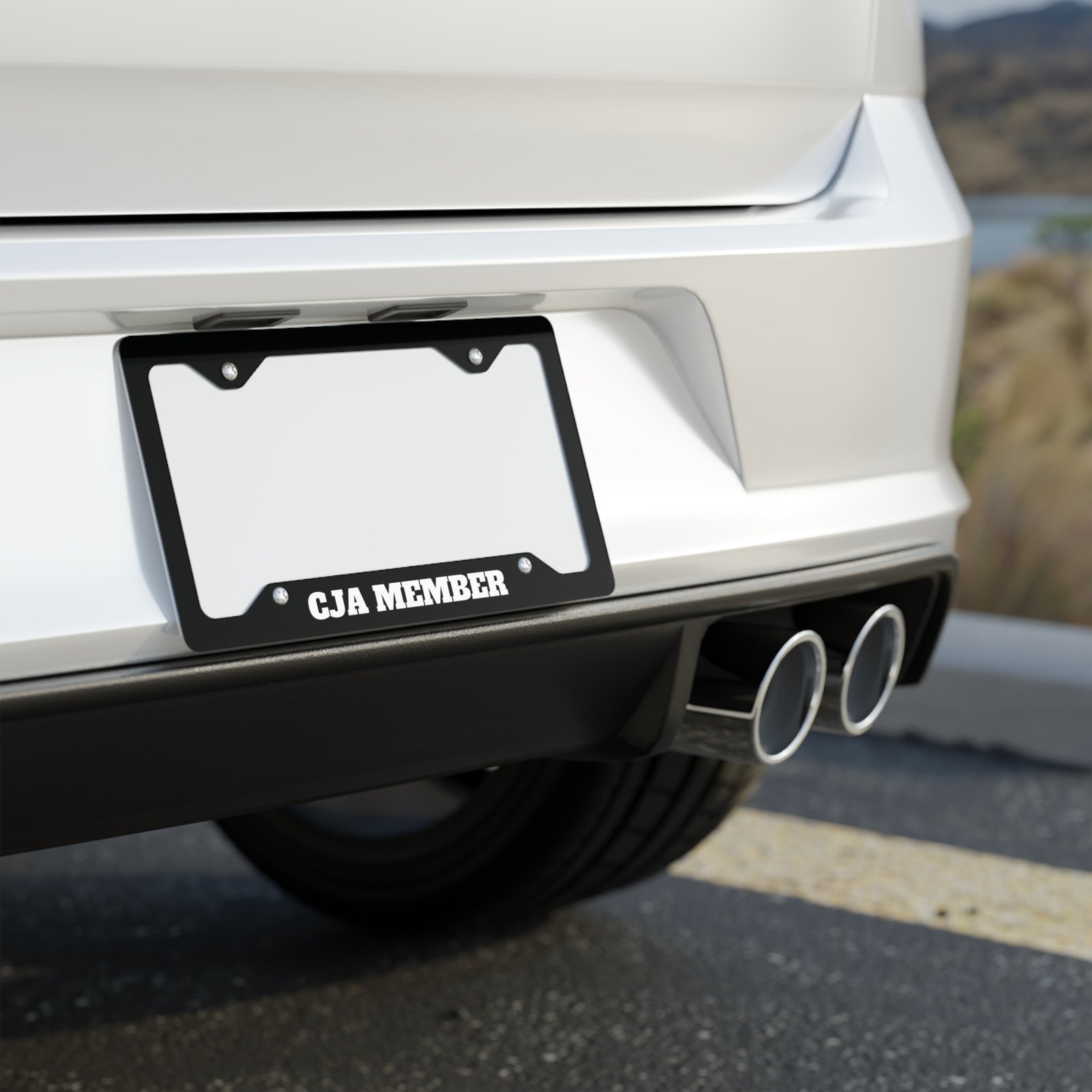 CJA License Plate Frame "Black" - Image 3